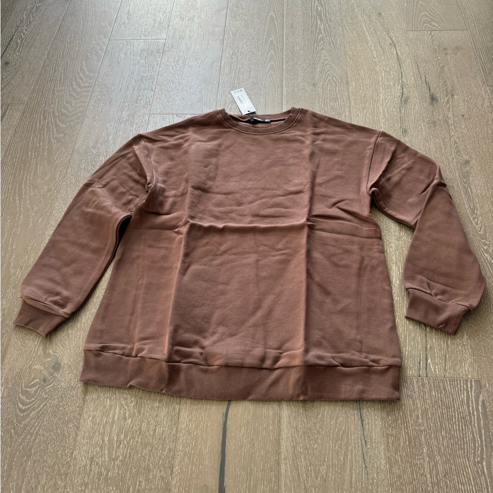 Boohoo maternity recycled oversized crew sweatshirt